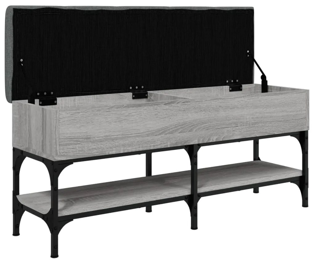 Banco sapateira 102x32x45 cm derivados madeira cinzento sonoma