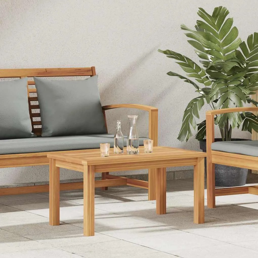 vidaXL Mesa de centro Castanho 70 x 40 x 36 cm Madeira de teca sólida