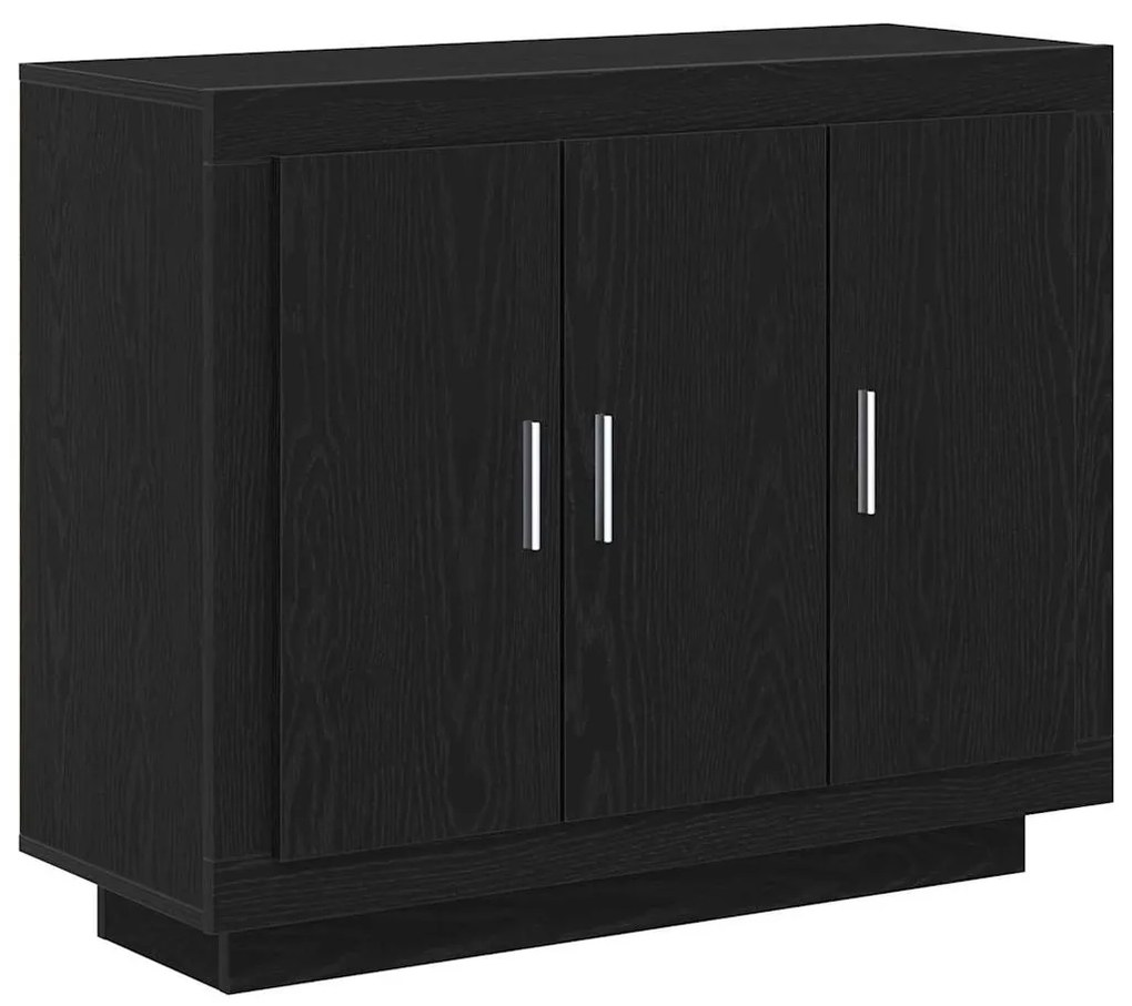 Sideboard vidaXL Preto Carvalho 92x35x75 cm Madeira de engenharia