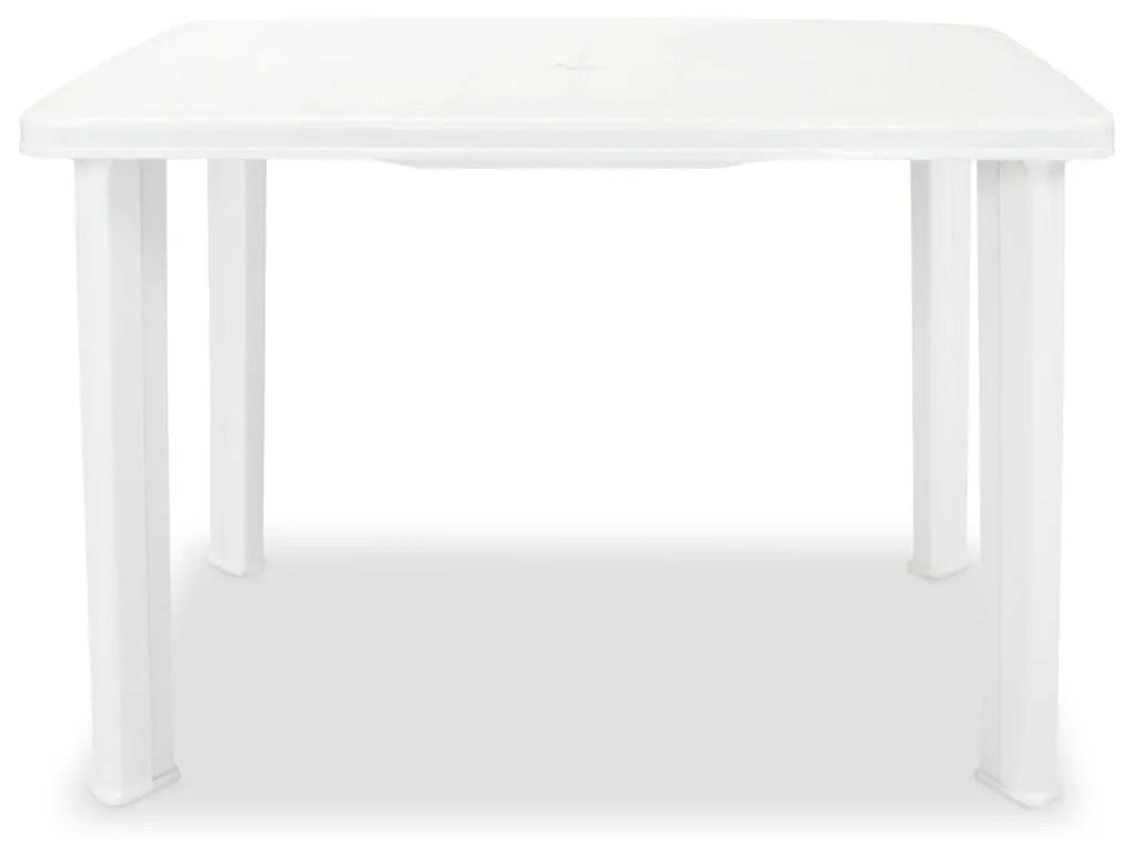 Mesa de jardim 101x68x72 cm plástico branco