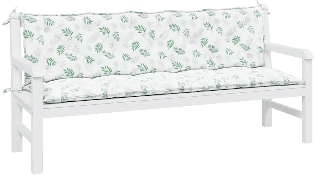 Almofadões p/ bancos de jardim 2pcs tecido oxford padrão folhas