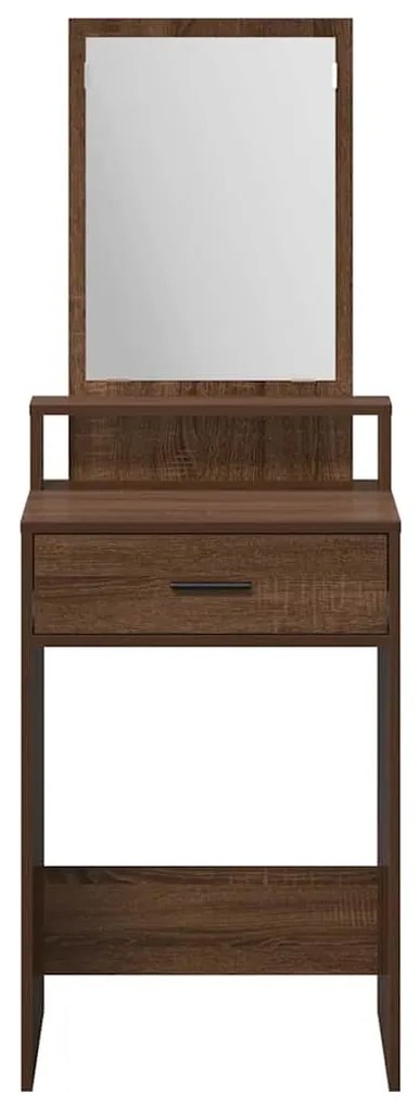 Mesa de Maquiagem vidaXL com Gavetas em Carvalho Castanho 50x41x140 cm