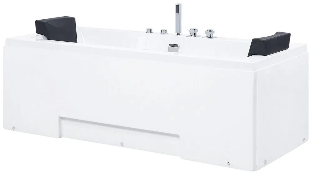 Banheira de hidromassagem em acrílico branco com LED 170 x 75 cm GALLEY Beliani