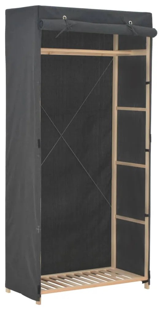 vidaXL Roupeiro 79x40x170 cm tecido cinzento