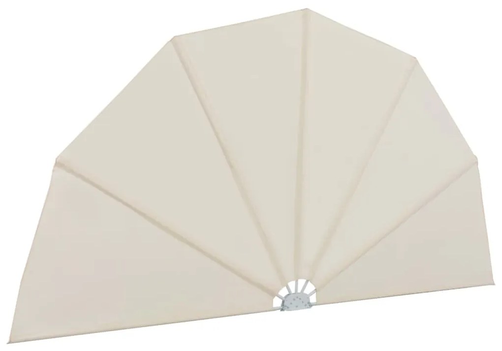 Toldo lateral dobrável para terraço 200 cm creme