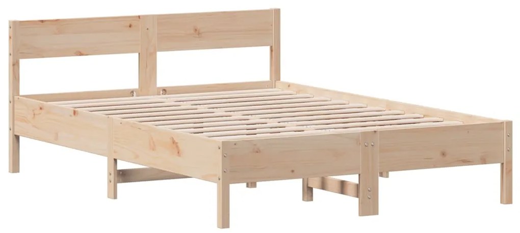 Cama sem colchão 140x200 cm madeira de pinho maciça