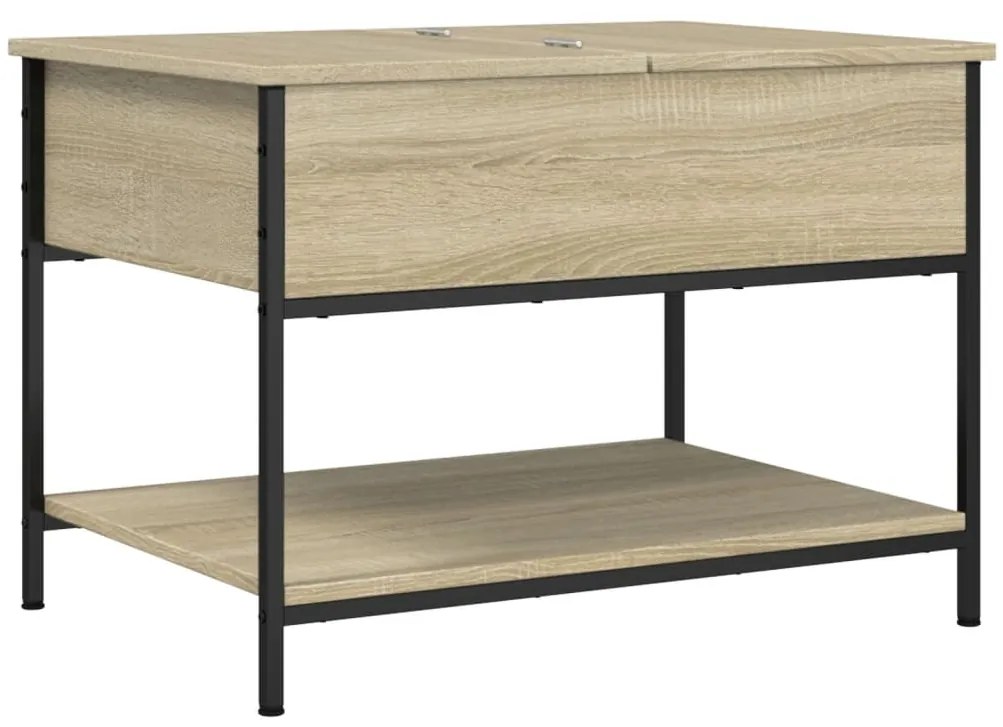 Mesa de centro 70x50x50 cm deriv. madeira/metal carvalho sonoma