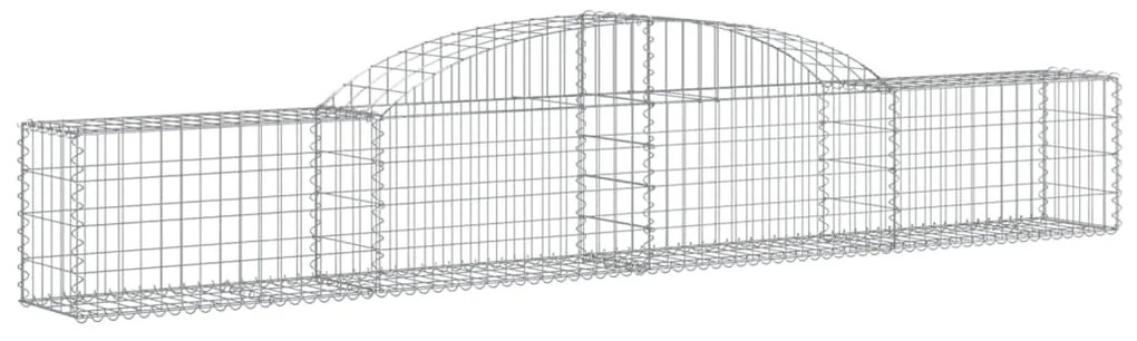 Cestos gabião arqueados 4 pcs 300x30x40/60 cm ferro galvanizado