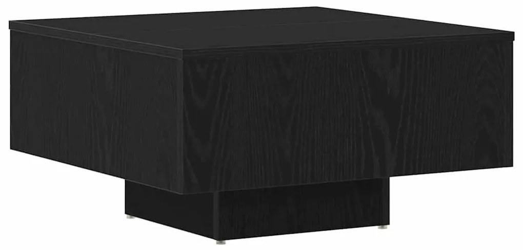 Mesa de Café vidaXL Carvalho Preto 60x60x31,5 cm Madeira de Engenharia
