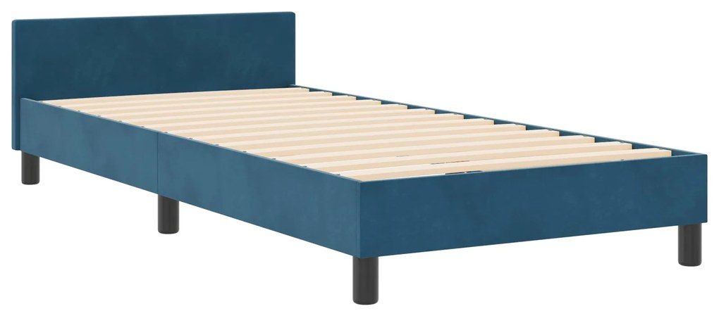 Cama vidaXL Azul Escuro 90x200 cm Veludo