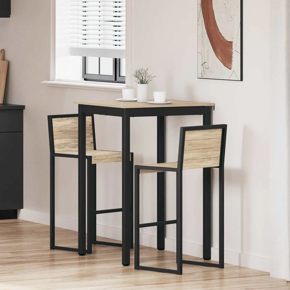 vidaXL Mesas de jantar Madeira processada