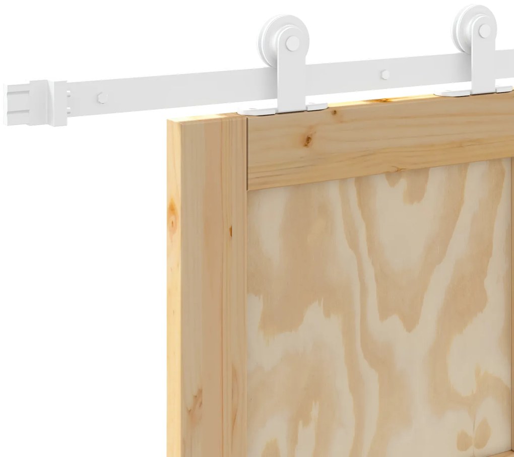 Porta deslizante vidaXL com conjunto de hardware 83x211 cm Madeira mac