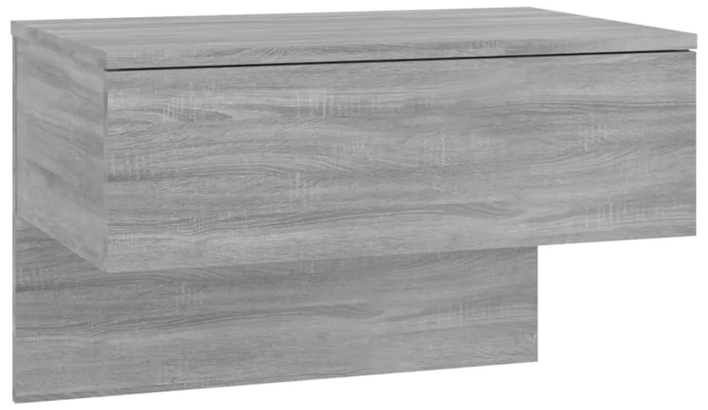 Mesas de cabeceira montagem na parede 2 pcs cinzento sonoma