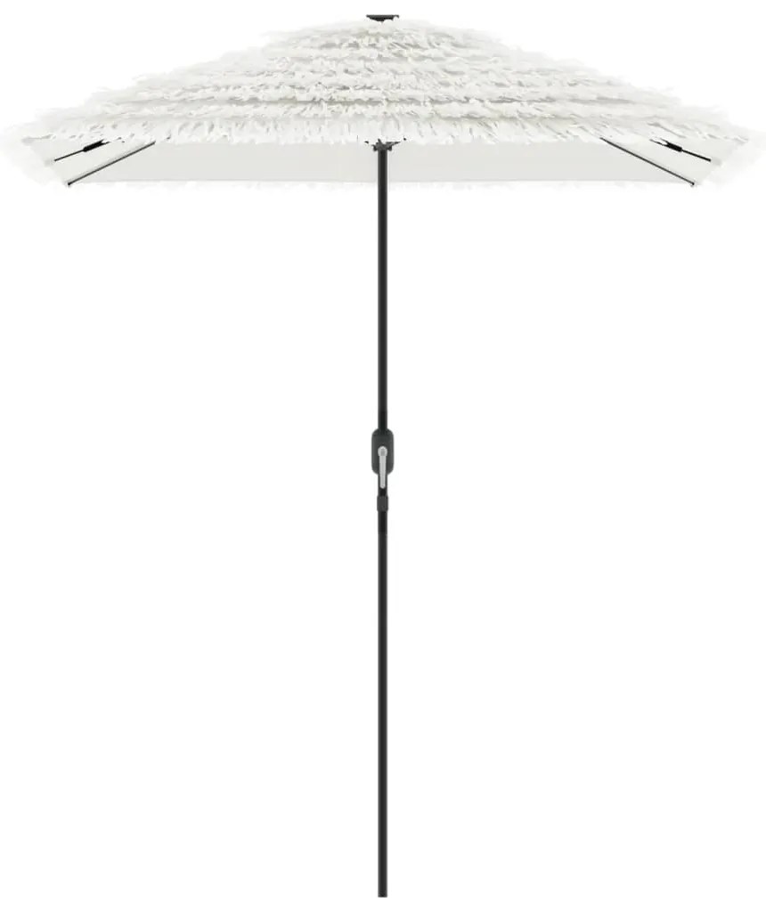 Guarda-sol de jardim com poste de aço 300x200x250 cm branco