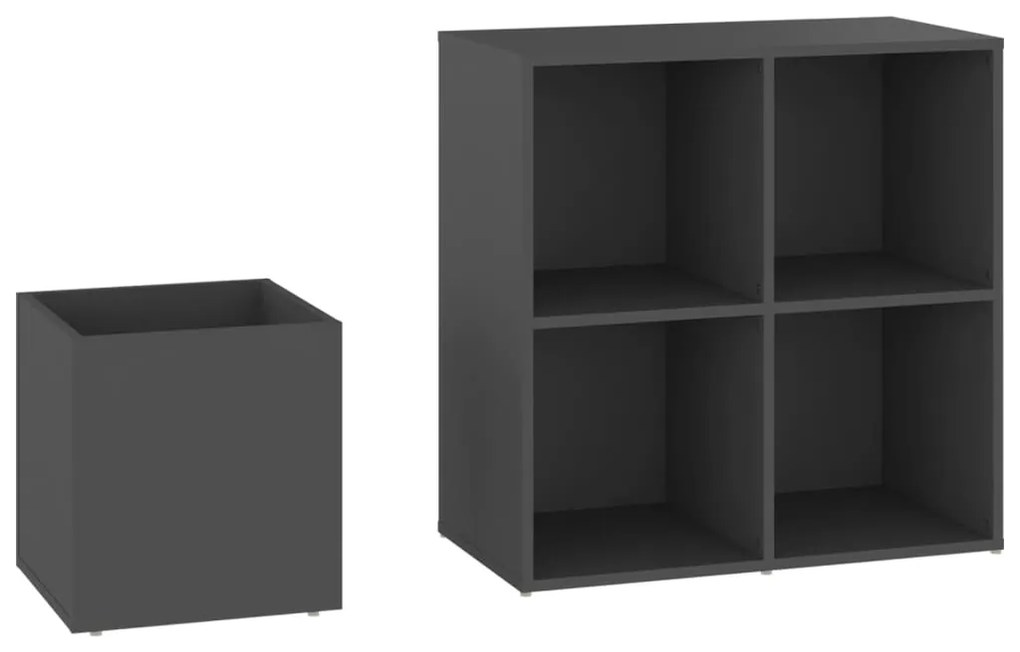 Sapateira de corredor 105x35,5x70 derivados de madeira cinza