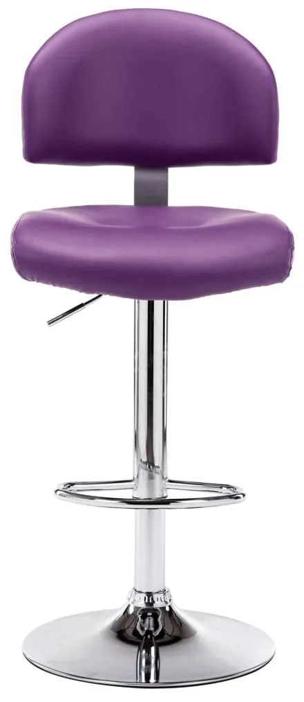 Banco de bar couro artificial roxo