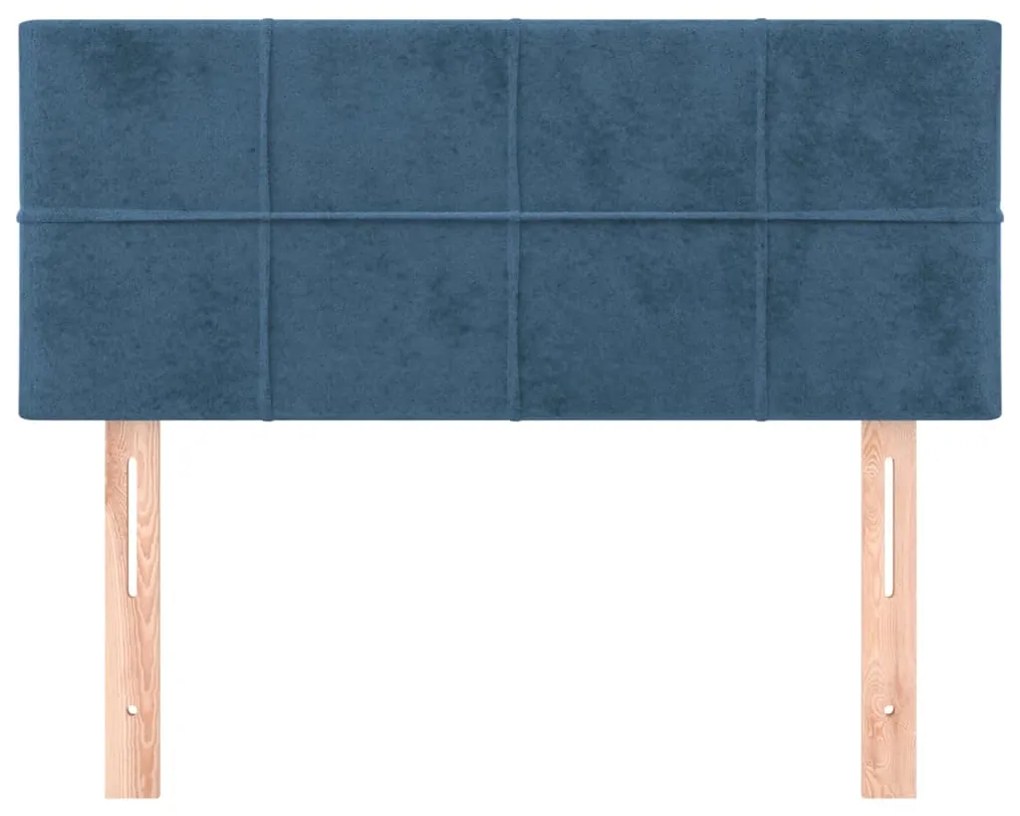 Cabeceira de cama veludo 90x5x78/88 cm azul-escuro