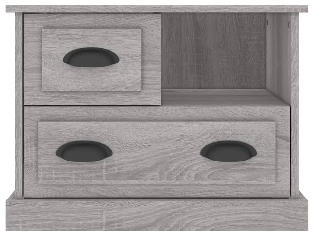 Mesa de cabeceira 60x39x45 cm cinzento sonoma