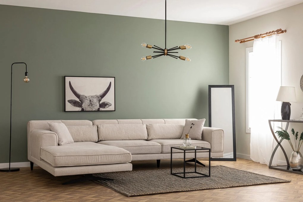 Sofá de Canto Jivago – Bege – 198 x 308 cm