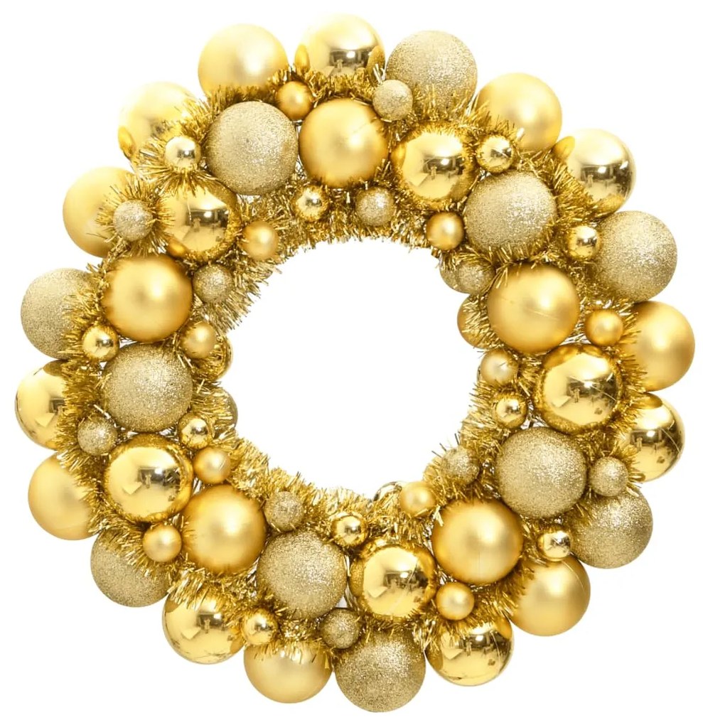vidaXL Guirlanda de Natal 45 cm poliestireno dourado