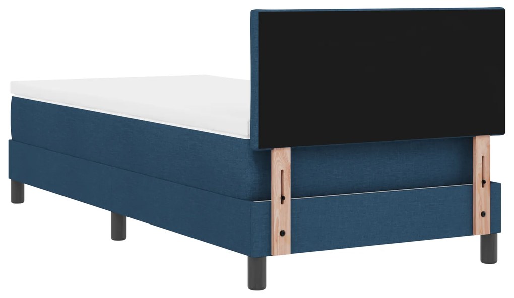 Cama Box com Colchão Azul 90x190 cm Tecido