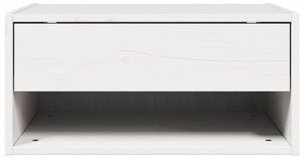 Mesa de Cabeceira Montada na Parede Branco 50 x 32,5 x 24 cm