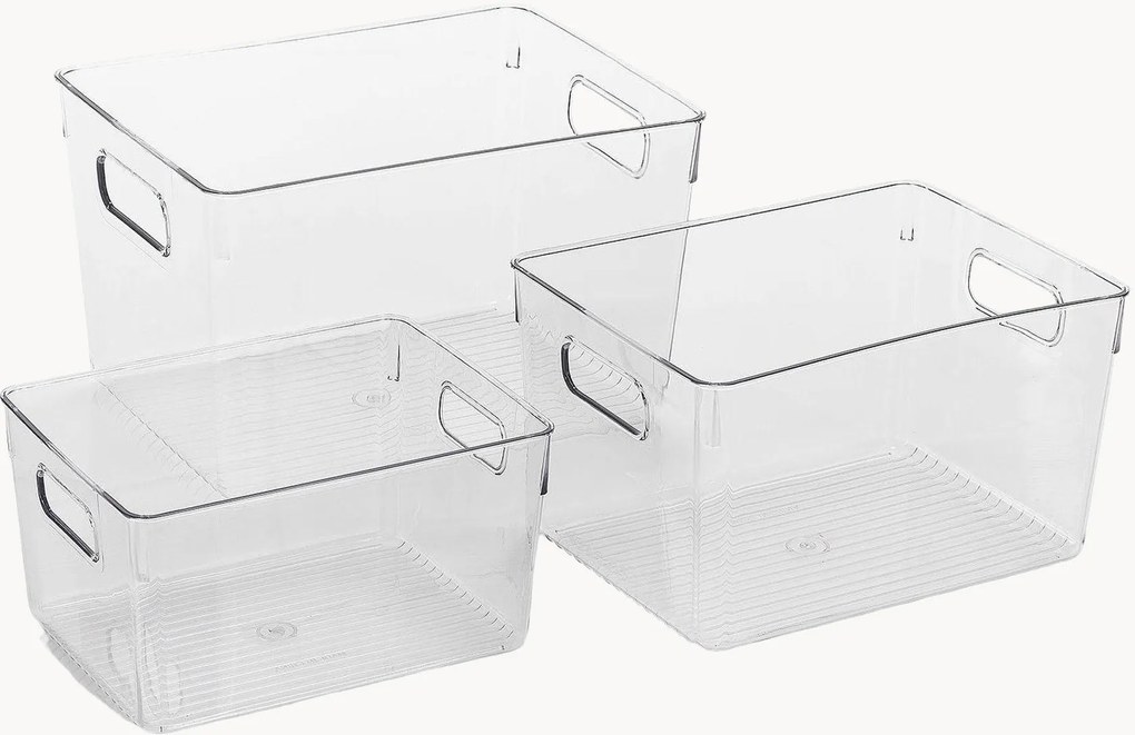 Caixas em plástico Poum, conjunto de 3