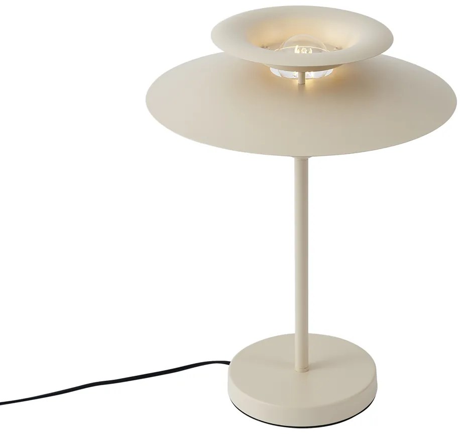 Candeeiro de Mesa Retro Bege Aço 45cm - Pauly Retro