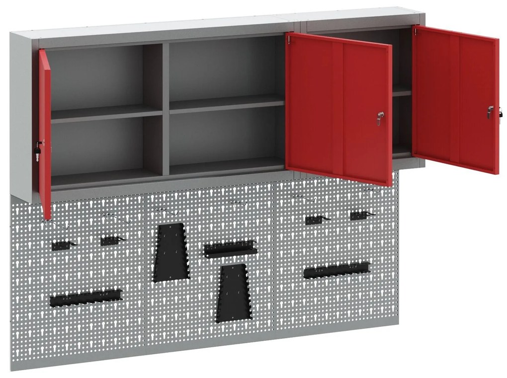 Conjunto de Armário e Painel de Ferramentas de 5 Peças vidaXL Montado