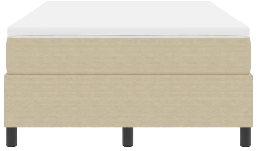 Cama Box Spring com Colchão Verde Claro, 120 x 200 cm, Tecido Corduroy