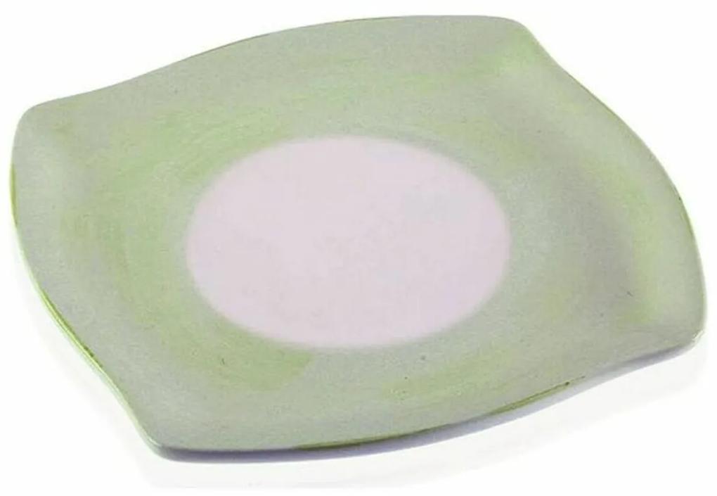 Prato Versa Cerâmica Branco/Verde