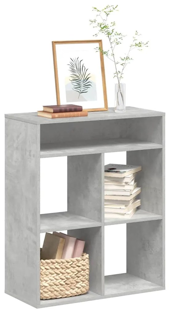 vidaXL Estante cinzento cimento 66x31x80 cm derivados de madeira