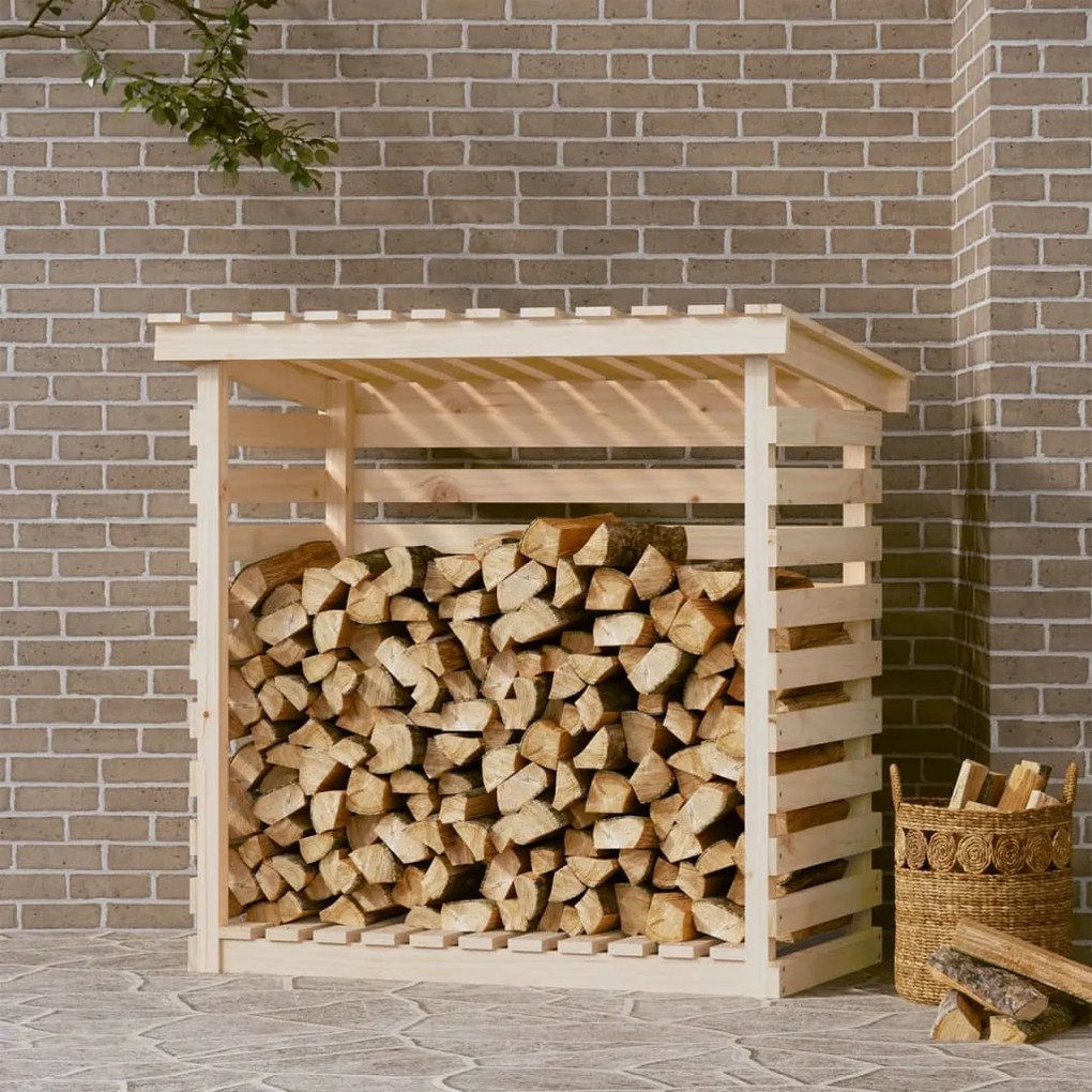 822222 vidaXL Suporte para lenha 108x73x108 cm madeira de pinho maciça