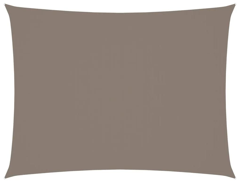 Para-sol vela tecido oxford retangular 2x3,5m cinza-acastanhado