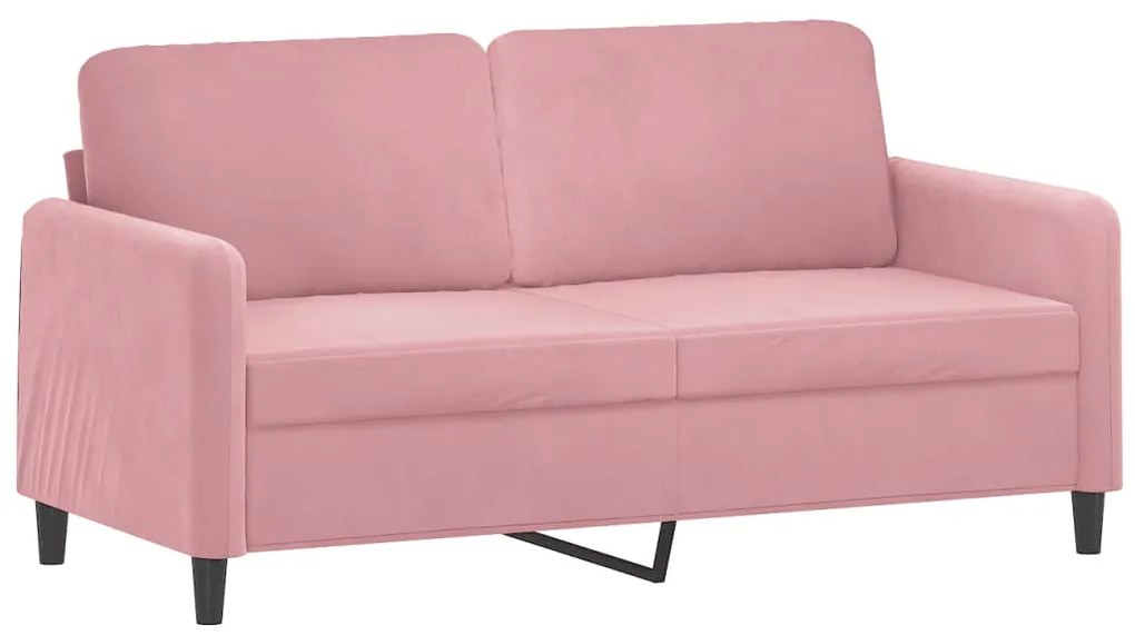 2 pcs conjunto de sofás veludo rosa