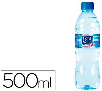 Agua Mineral Natural Font Vella Garrafa de 500ml