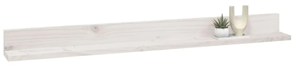 Prateleiras de parede 2 pcs 110x11x9 cm pinho maciço branco