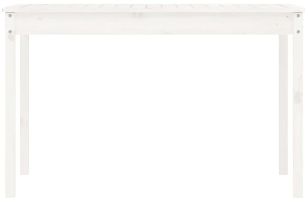 Mesa de jardim 121x82,5x76 cm madeira de pinho maciça branco