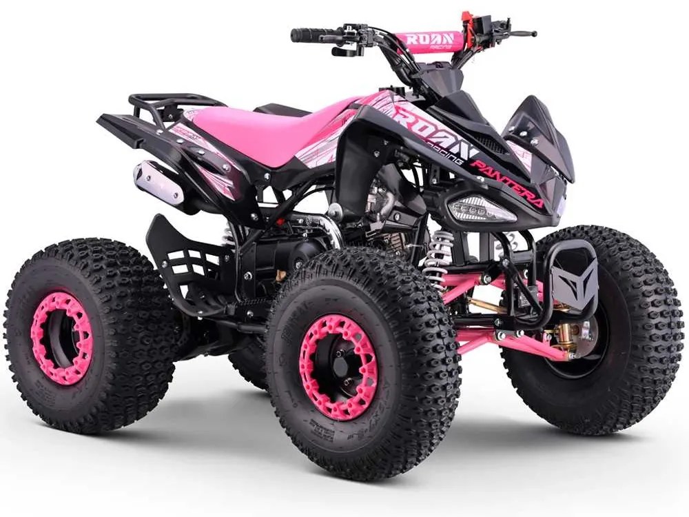 MINI MOTO 4 GASOLINA PARA CRIANÇAS 110cc PANTERA R8 automático com marcha atrás Rosa