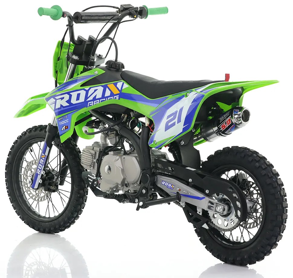 MOTO Crianças CROSS Gasolina 125CC RXF-Z ROAN Junior Manual Verde