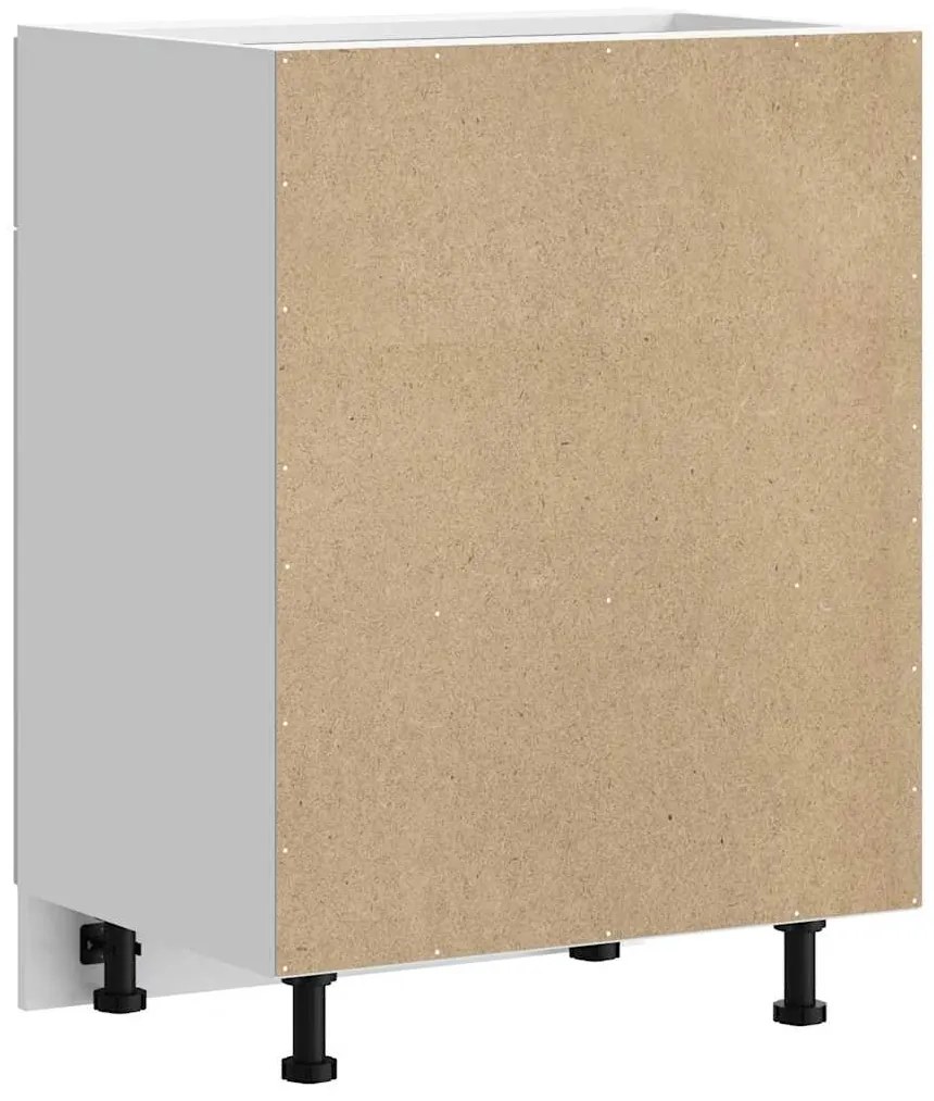 Armário base cozinha Porto derivados madeira branco brilhante