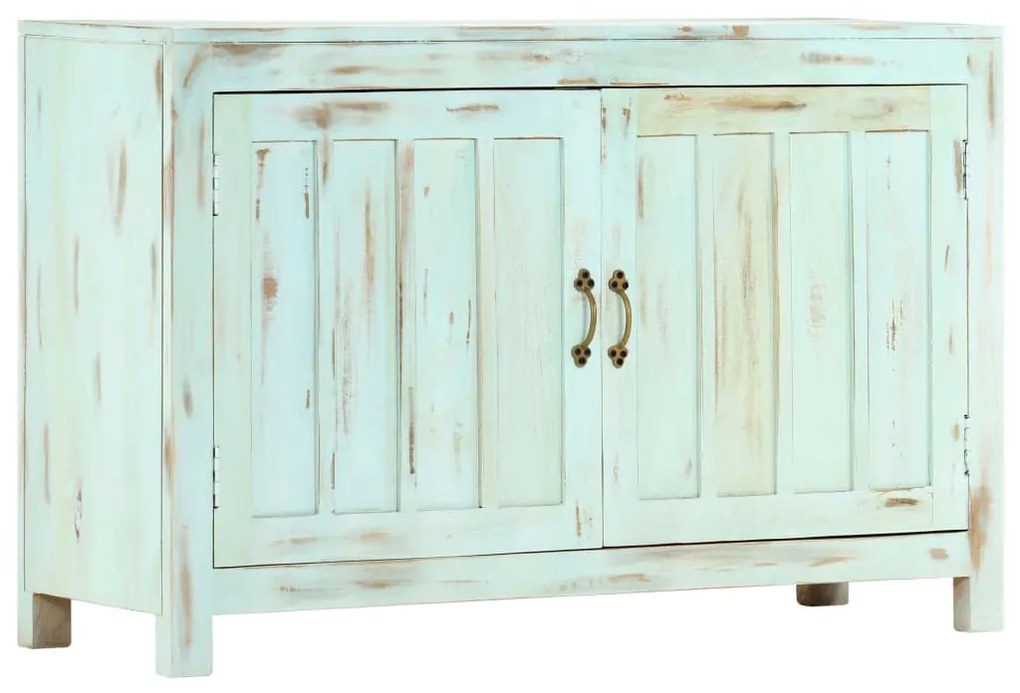 vidaXL Aparador 110x35x70 cm madeira de mangueira maciça azul-claro