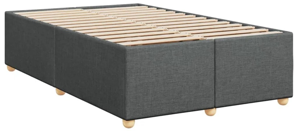 Cama boxspring com colchão 120x190 cm tecido cinzento-escuro