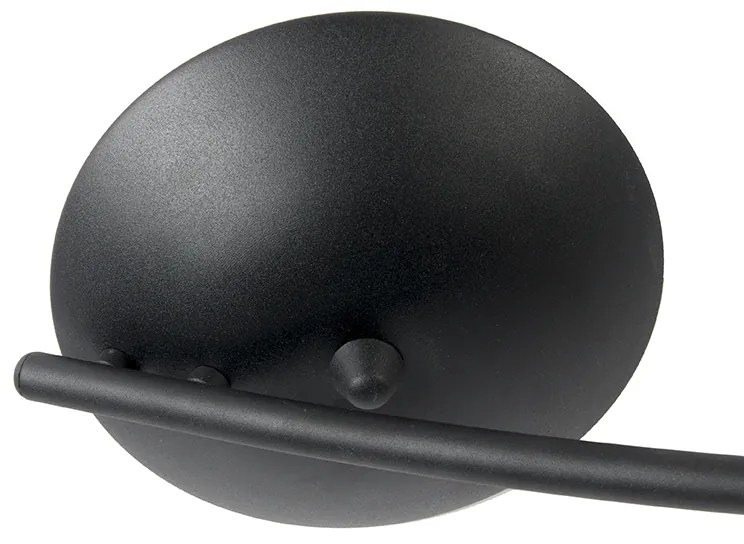 Projetores modernos curvos pretos 4 luzes - Jeany