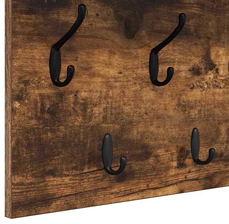 Cabideiro de Parede Carvalho fumado 100 x 40 x 12 cm