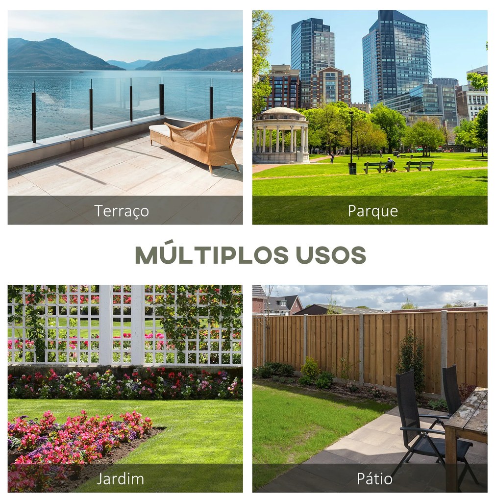 Outsunny Banco de Madeira Exterior de 2 Lugares com Espaço de Armazenamento e Tecido Oxford Banco Baú de Jardim Terraço com Apoio para os Braços Carga 250kg 125x68,5x97 Branco