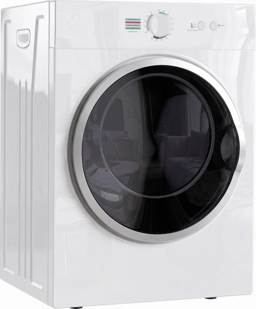 HOMCOM Mini Secadora Portátil 4.8kg 1020W Aquecimento PTC, Timer, Branca | Aosom Portugal