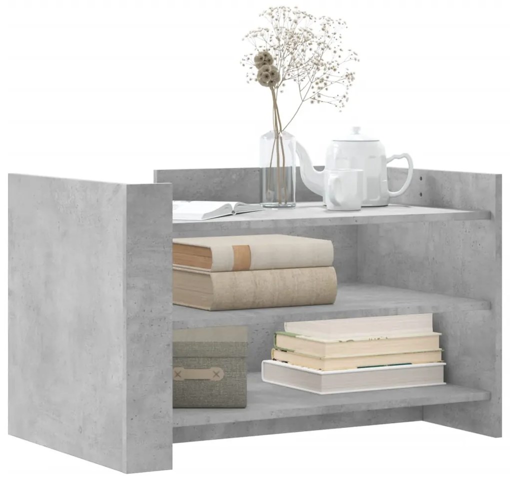 Mesa de centro 80x50x50 cm derivados de madeira cinza cimento