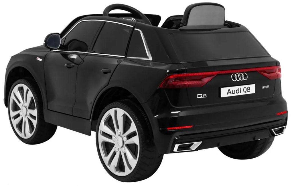 Carro elétrico para Crianças 12V Audi Q8 LIFT Rodas de EVA, Assento de couro Preto