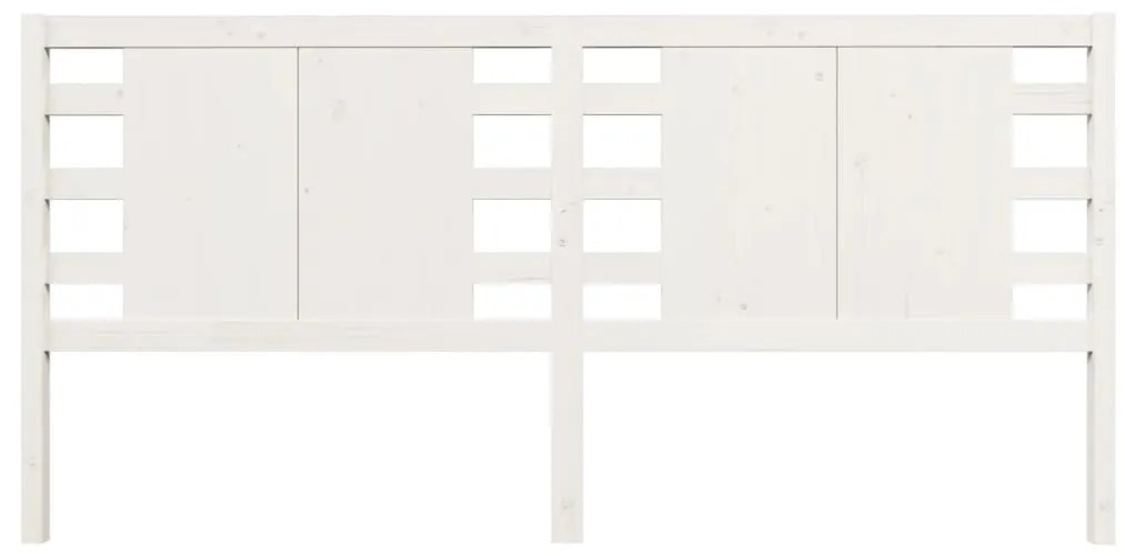 Cabeceira de cama 206x4x100 cm pinho maciço branco